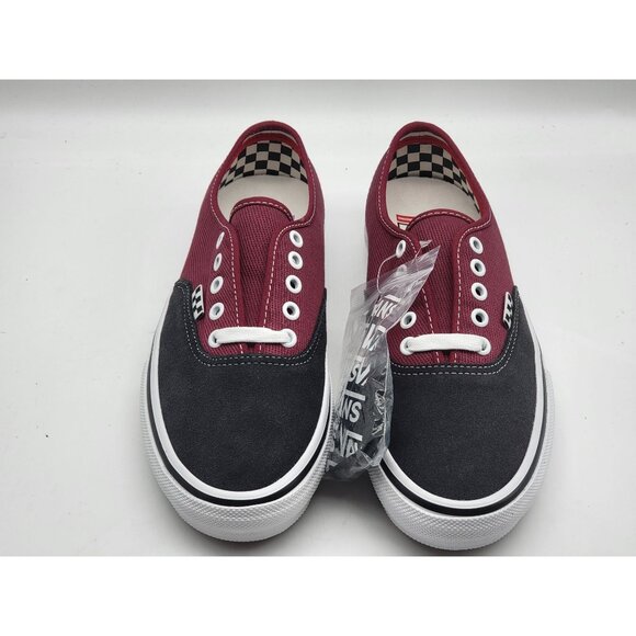 Vans Skate Authentic Asphalt Pomegranate Suede Canvas Shoes VN0A5FC8249 Size 6.5 - Picture 2 of 8